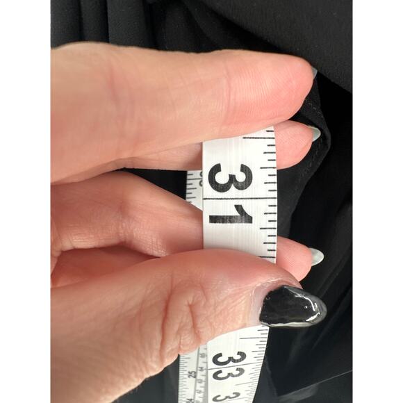 In Bloom Robe Womens Large Black Ruffle Mini Sheer Wrap Tie Short Sleeve - Picture 6 of 7